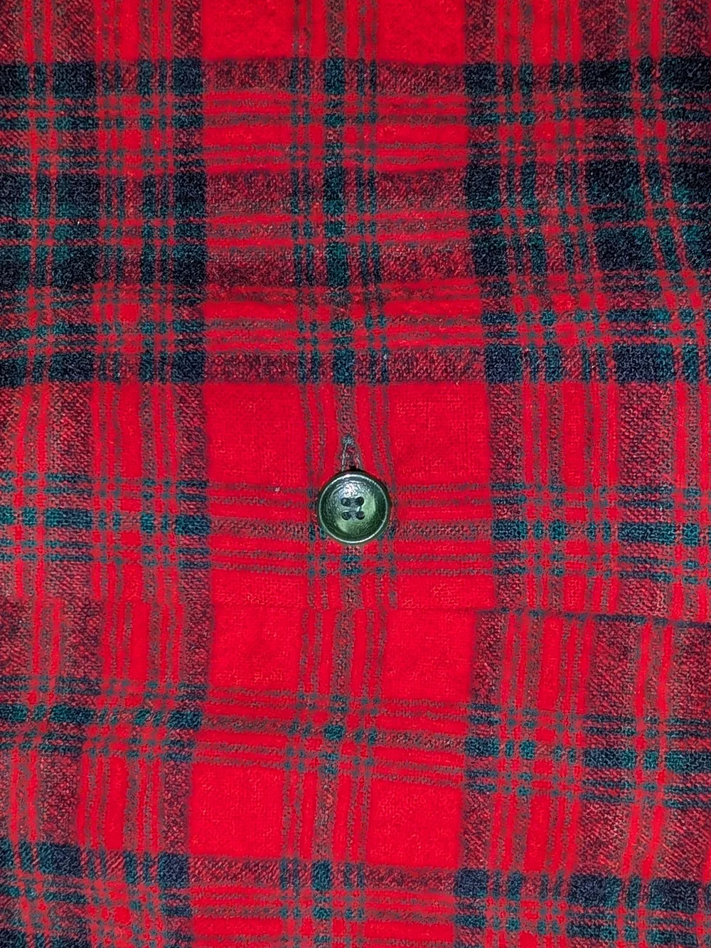 1960's Medium Pendleton Red & Black Plaid Wool Shirt Jacket